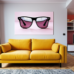 **

Prompt: A person wearing AR glasses, looking at a virtual sofa overlaid on their real-life living room. Modern Polish apartment interior, bright daylight. Emphasis on the blend of digital and physical worlds.

**